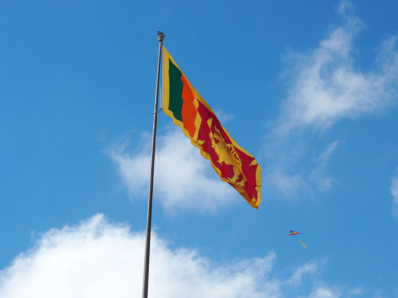 ¿Qué animal sujeta una espada en la bandera de Sri Lanka?