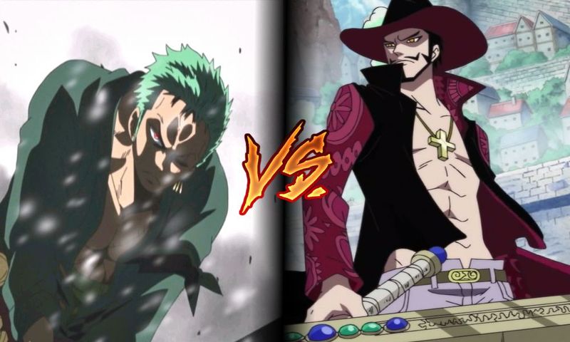 Zoro Roronoa VS Dracule Mihawk