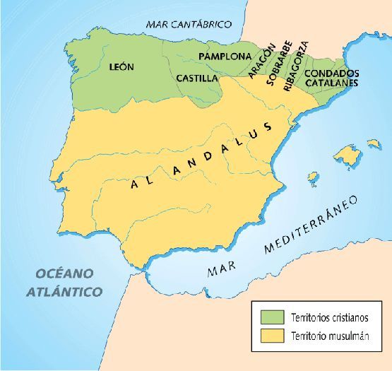 ¿Entre que años se produce la conquista musulmana de la Península?