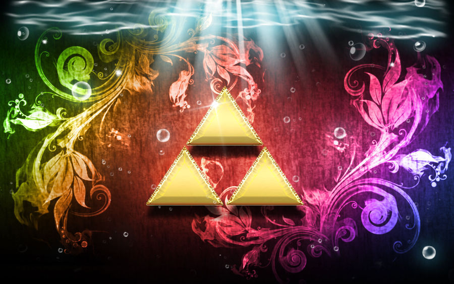 ¿Cual es el nombre de las tres diosas creadoras de la trifuerza?