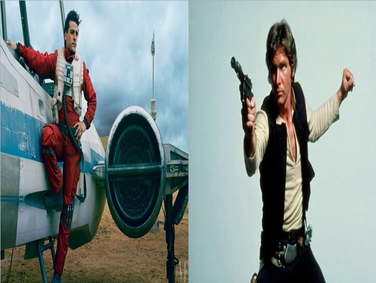 Poe Dameron, mejor piloto de la resistencia vs Han Solo, piloto del Halcón Milenario y general de la Alianza