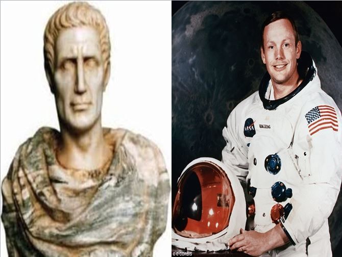 Julio César, artífice de la expansión del Imperio Romano vs Neil Armstrong, primer hombre en pisar la Luna