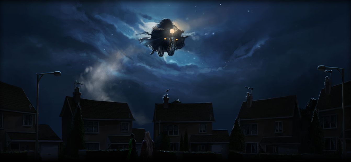 ¿De quién es la moto que utiliza Hagrid para llevar a Harry cuando era un bebé?