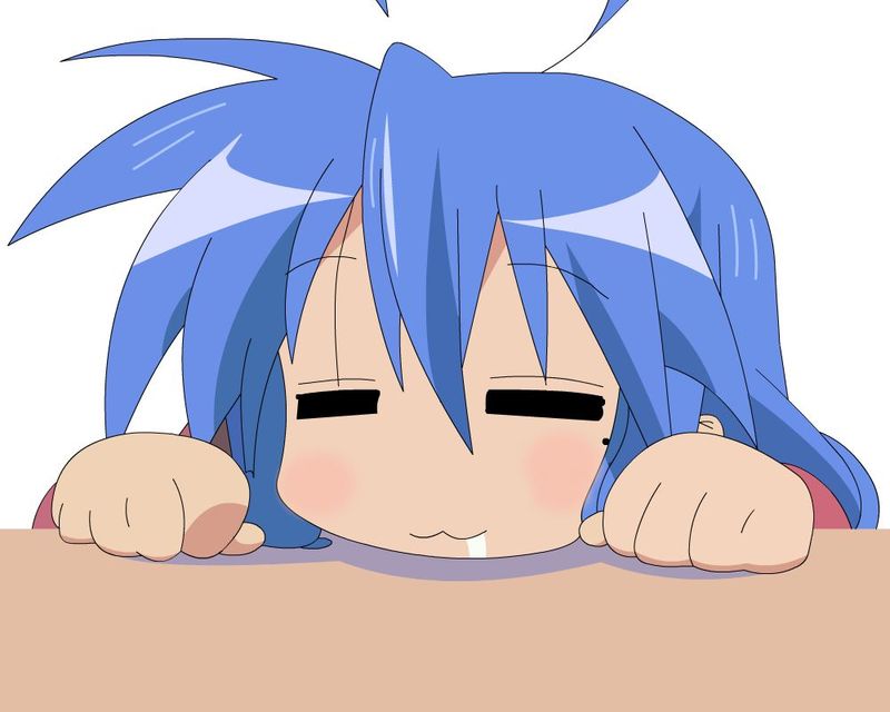 Konata se tintó el pelo de azul, ¿de qué color era antes?