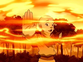 ¿Qué sucede la primera vez que Aang intenta hacer fuego control?