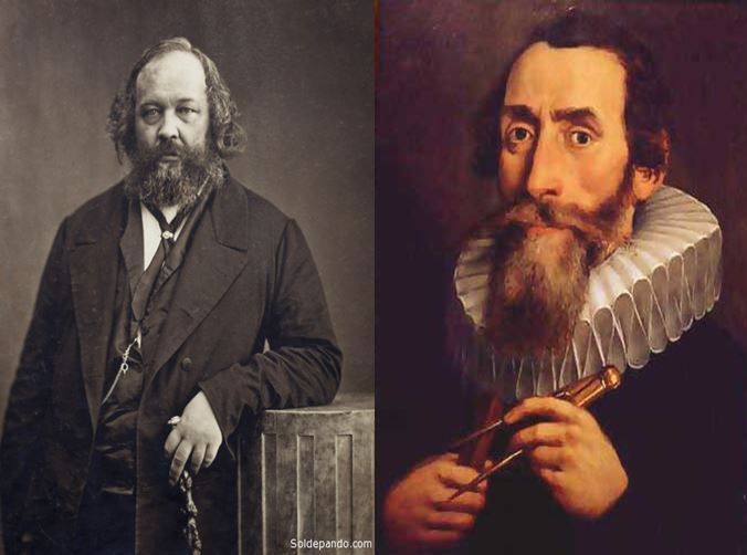 Mijaíl Bakunin, padre de la ideología anarquista vs Johannes Kepler, astrónomo que planteó el movimiento elípitco de la Tierra