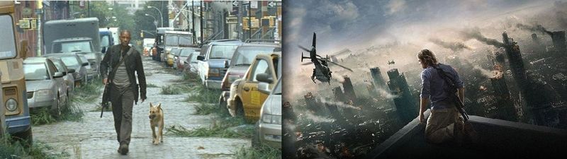 Derivado del terror , el género Zombi ¿Soy Leyenda o Guerra Mundial Z?