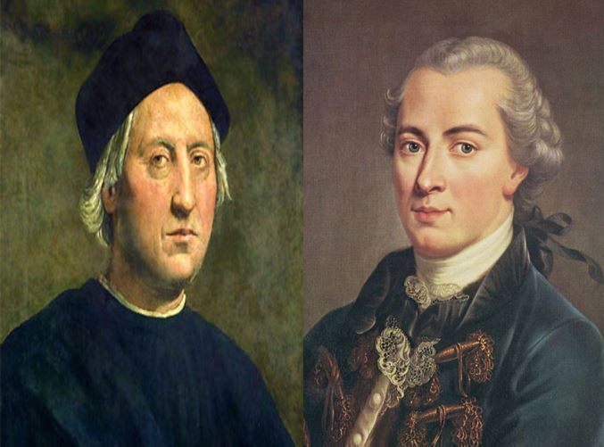 Cristobal Colón, el descubridor de América vs Immanuel Kant, filósofo inscrito en el criticismo