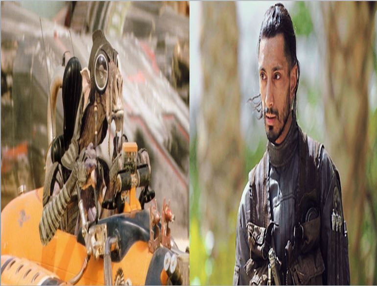 Sebulba, el rival de Anakin en las vainas vs Bodhi Rook, piloto del imperio que lleva el mensaje de Galen Erso