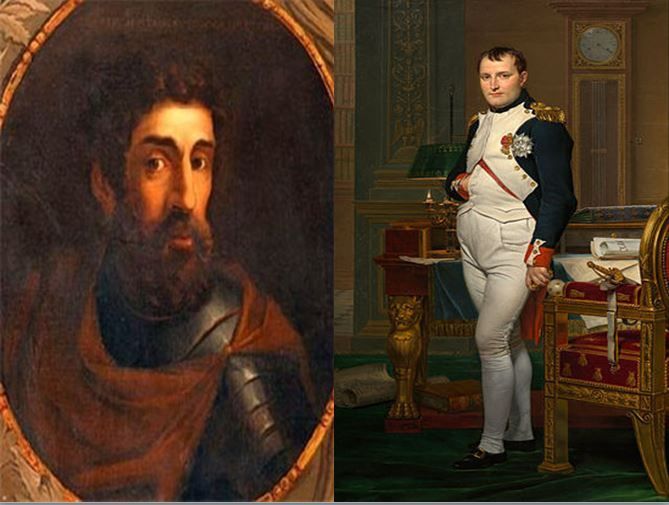 William Wallace, guerrero escocés que lucho por la libertad de Escocia vs Napoleón Bonaparte, emperador francés