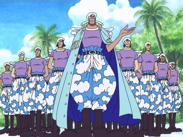 ¿Qué opinas de los Boinas Blancas (policia de Skypiea)?