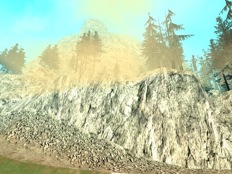 ¿Cuál es el nombre de la gran montaña situada al oeste de San Andreas?