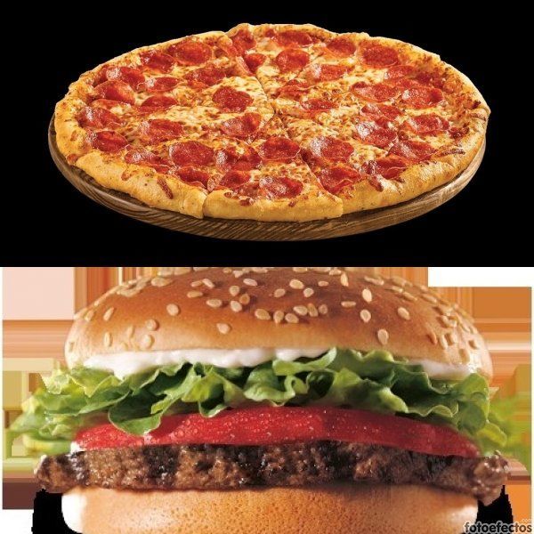 Pizza vs Hamburguesa